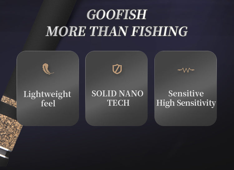 goofish 180cm trout fishing rod with fuji setting