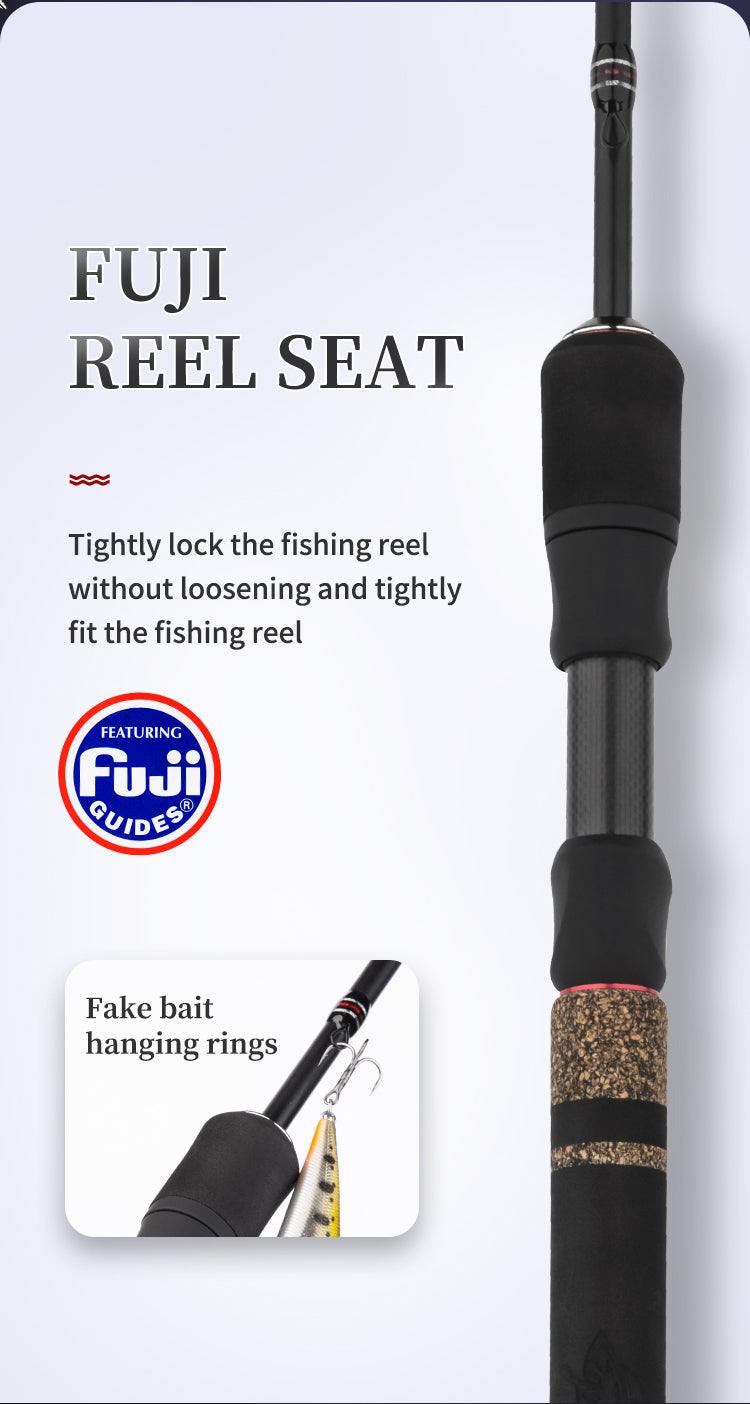 new tech trout fishing rod with goofish solid nano tech blank and fuji setting