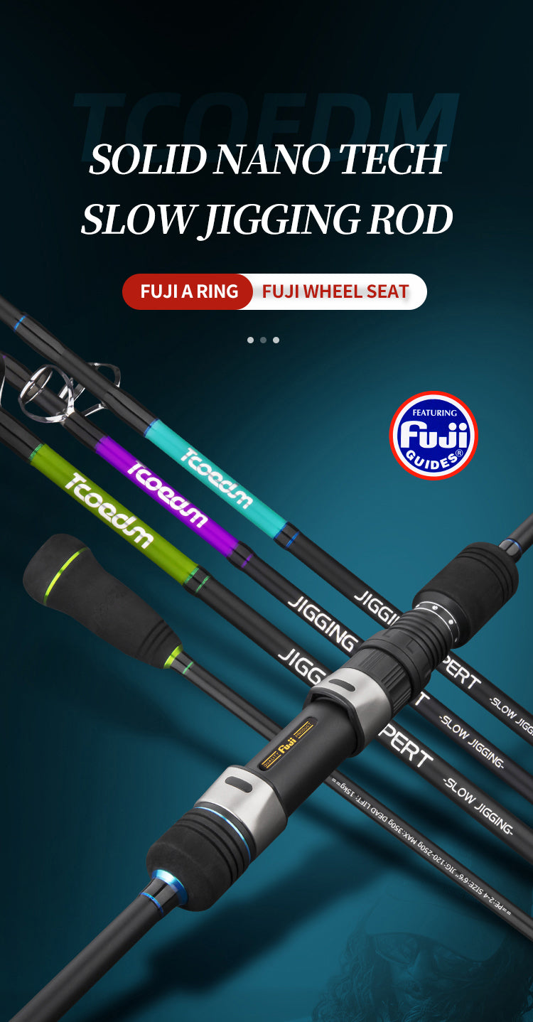 GOOFISH® Solid Nano Blank Ares Best Saltwater Deep Boat Speed Vertical Fast  Jigging Rod 168cm with FUJI PE3-6 Max Jig 500g