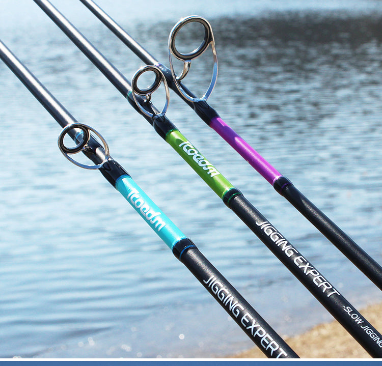best deep sea black blue fast one 2 piece acid wrapped micro offshore japanese crappie walleye heavy speed casting spiral vertical wrapping tuna swim bottom saltwater ugly stik bass ocea master jigger world penn micro shore spinning jig pole game walleye light fishing goofish trevala grappler slow pitch jigging rod and reel combo for sale