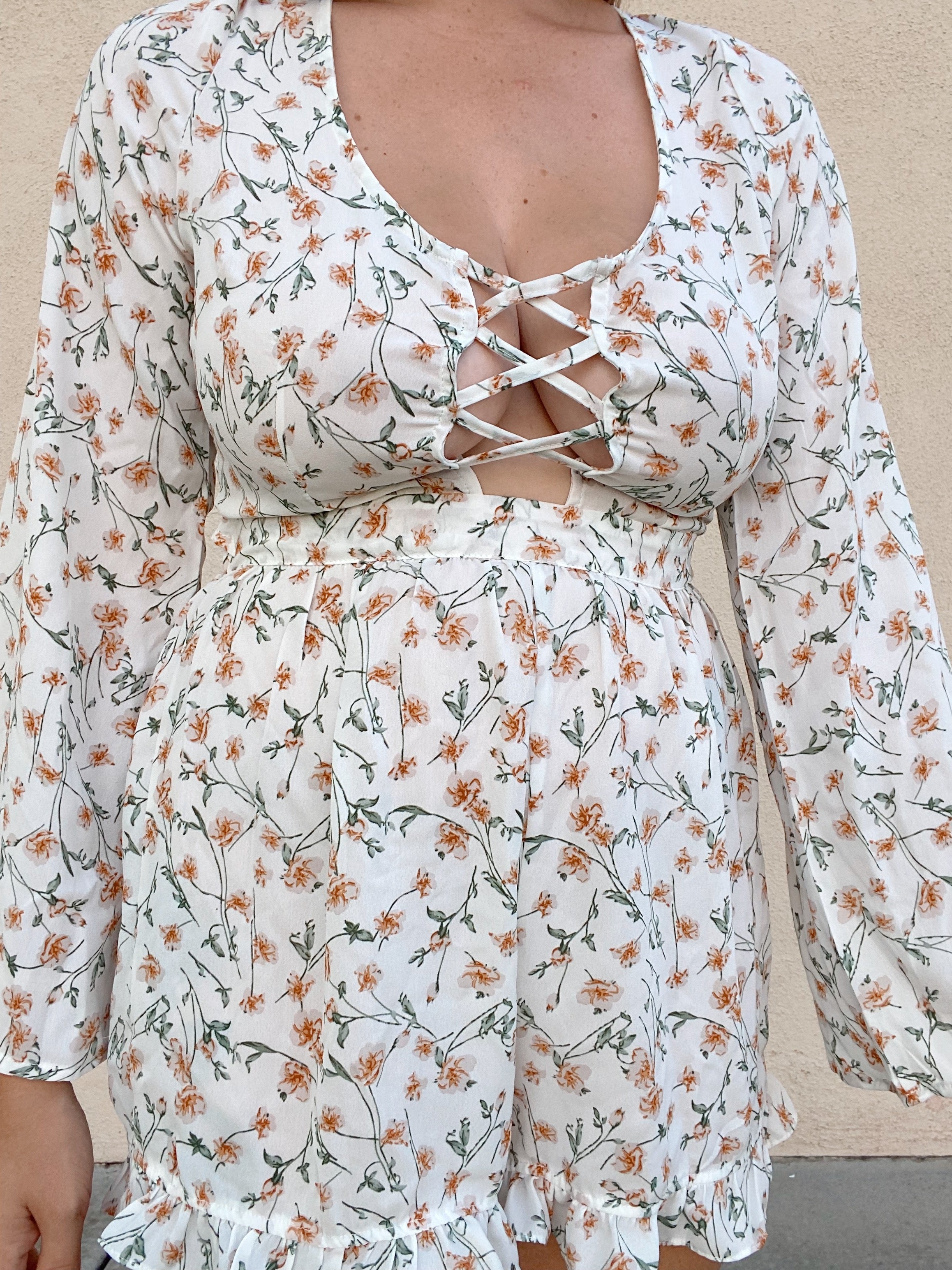 Theressa White Floral Romper