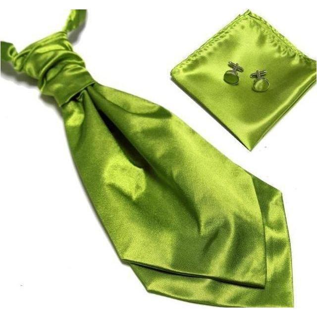 Ascot/Cravat Tie, Cufflinks & Pocket Square/Handkerchief Set