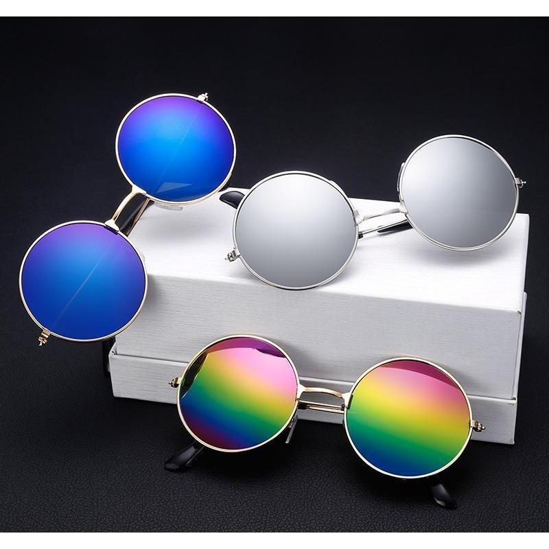 Round Retro Mirror Collection Sunglasses - 15 Colors