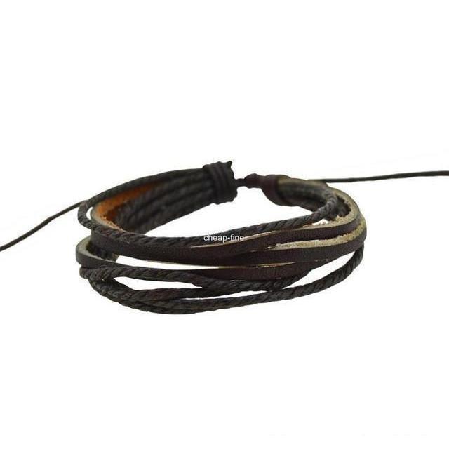 Stringy Leather Collection Bracelets - 2 Colors