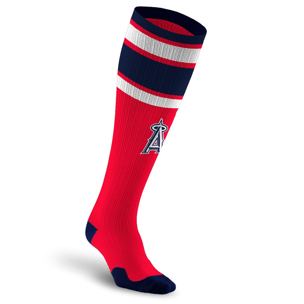 MLB Compression Socks, Los Angeles Angels - Classic Stripe