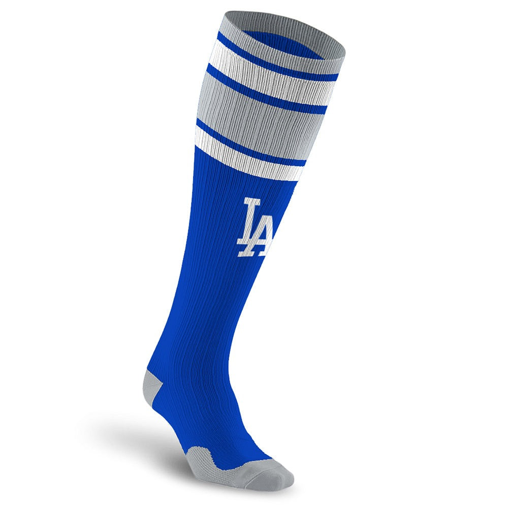 MLB Compression Socks, Los Angeles Dodgers - Classic Stripe