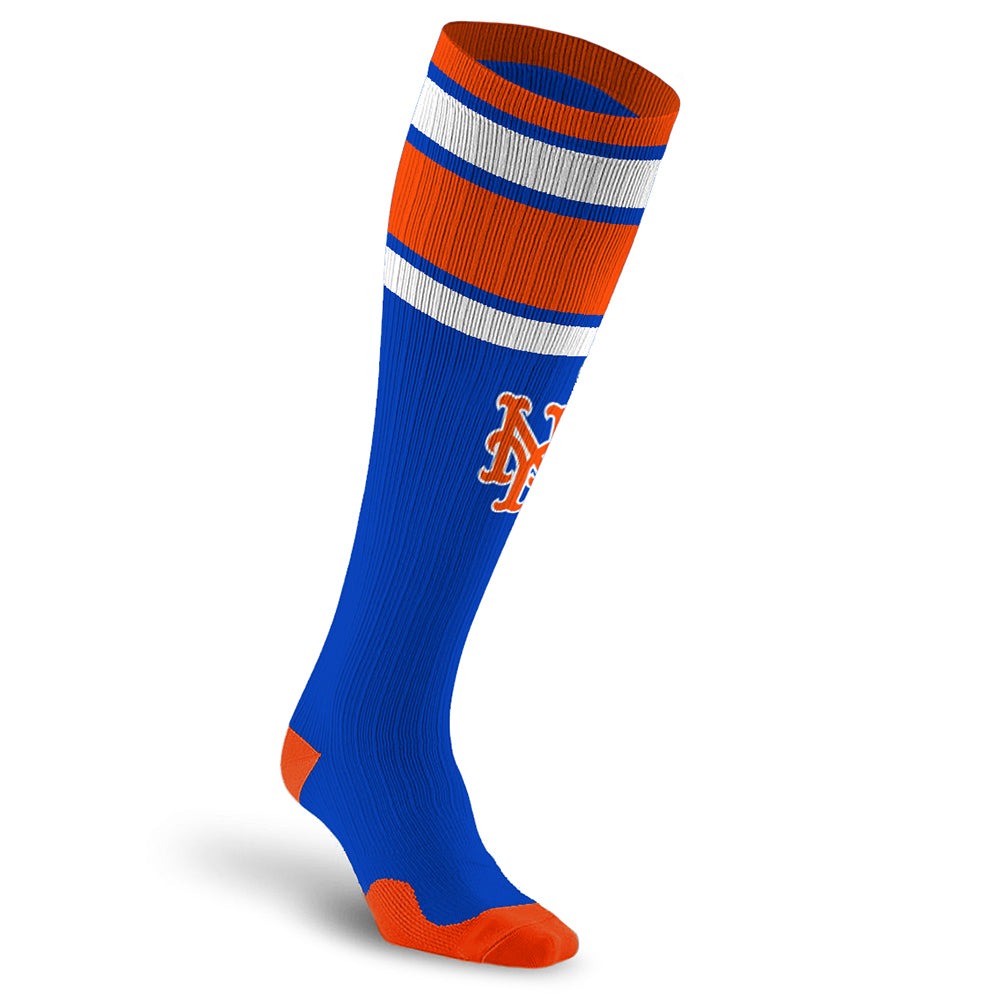 MLB Compression Socks, New York Mets - Classic Stripe