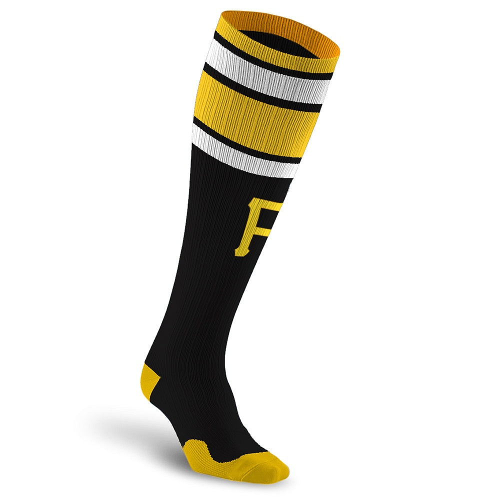 MLB Compression Socks, Pittsburgh Pirates - Classic Stripe