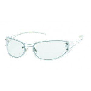 Metal Frame And Temples - Clear Lens - Rubber Temple Tips Safety Glasses