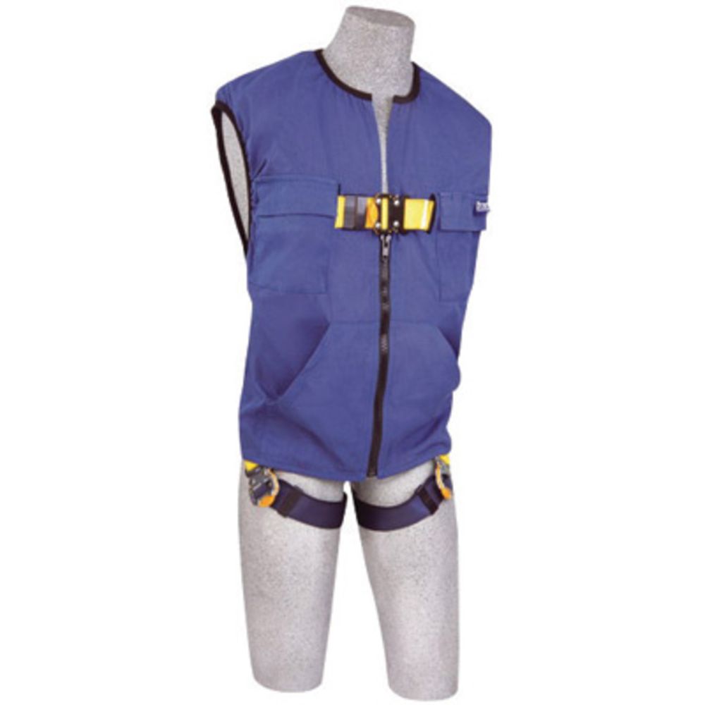 3M DBI-SALA 2X Delta No-Tangle Full Body/Workvest Style Harness With Back D-Ring And Quick Connect Leg Strap Buckle