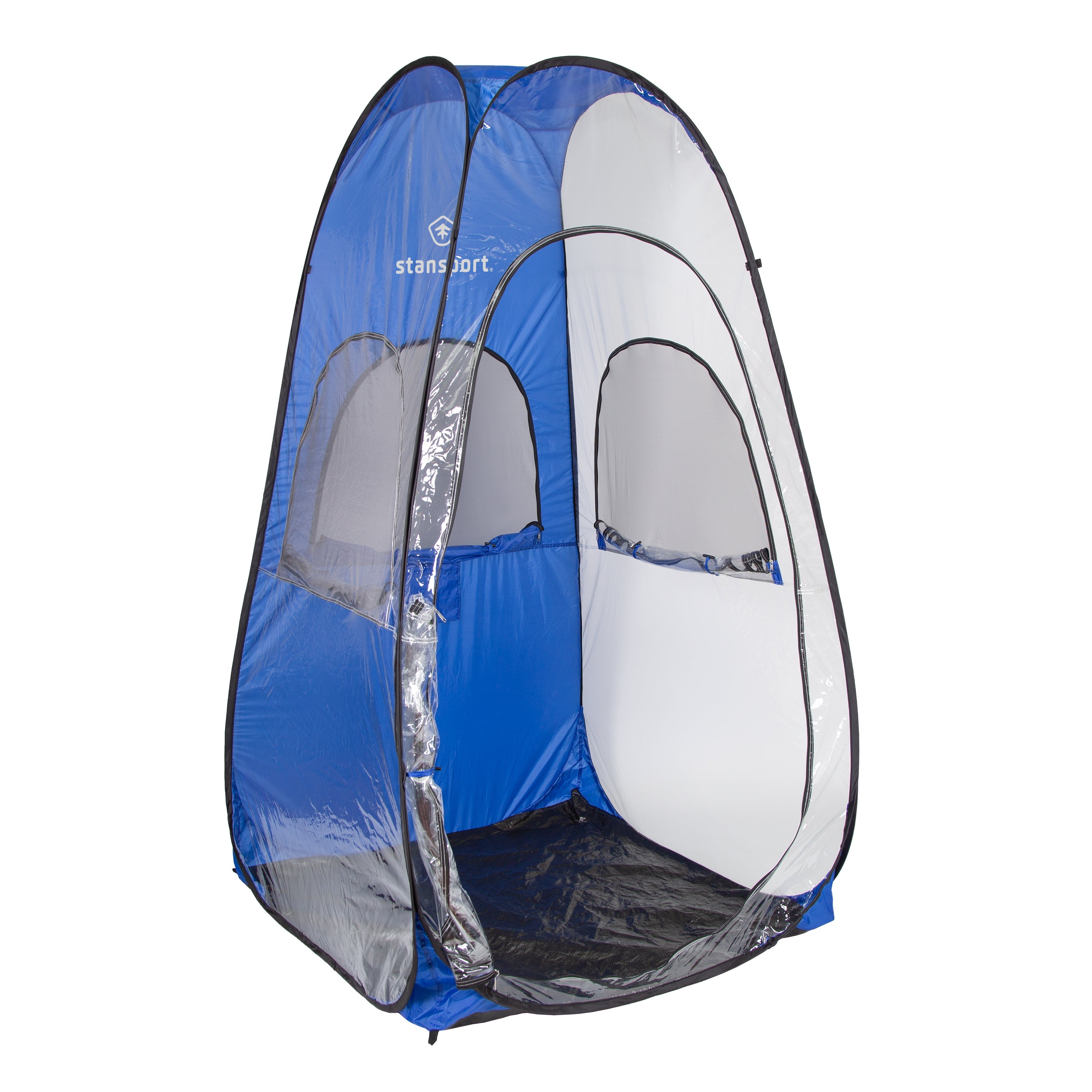 All Weather Pop Up Shelter - Clear / Blue