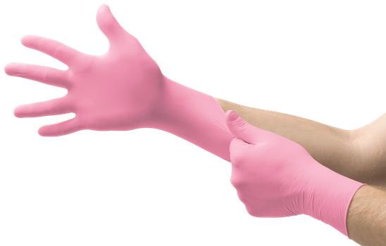 MICRO-TOUCH? NITRAFREE? PINK DISPOSABLE GLOVES