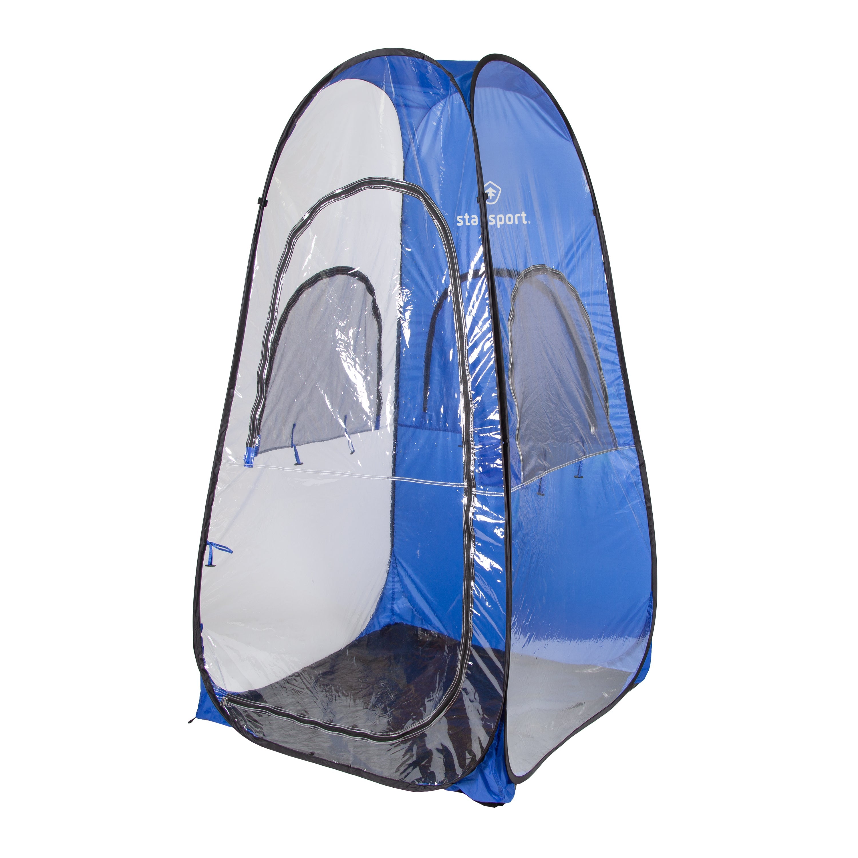 All Weather Pop Up Shelter - Clear / Blue