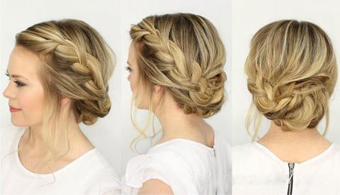 Back to School hairstyle Half up knot top knot