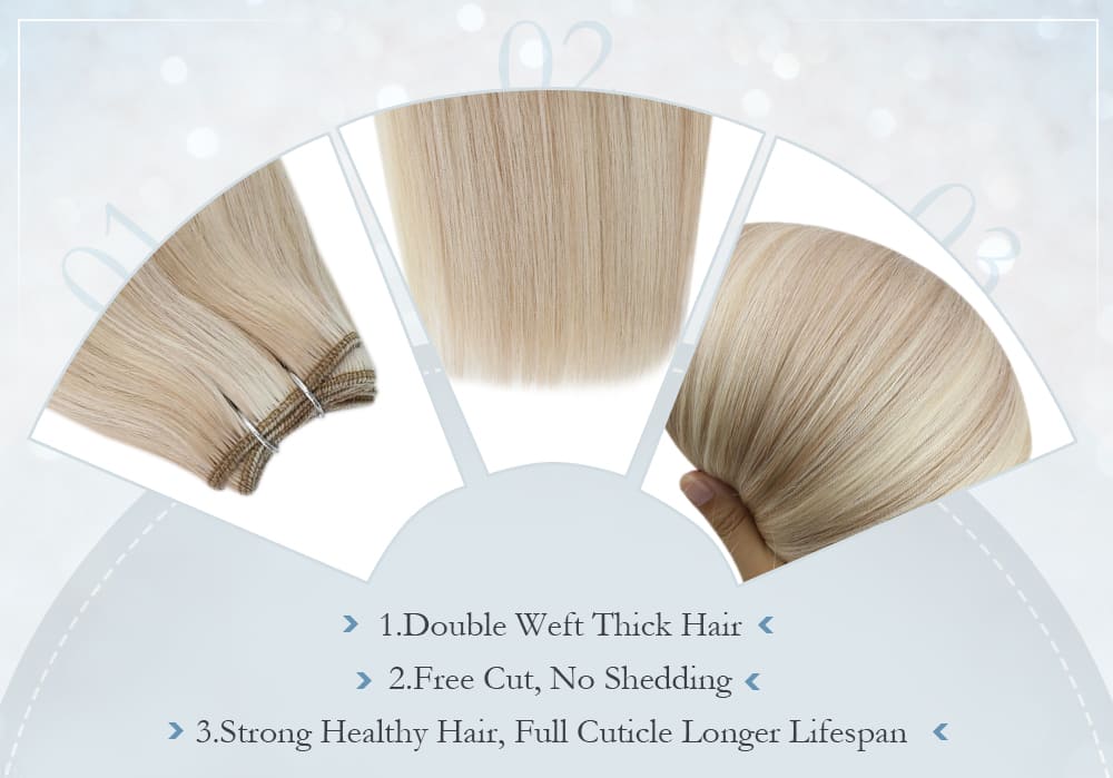 #18 60 laavoo balayage blonde regular virgin hair weft human hair bundles soft and smooth virgin human hair