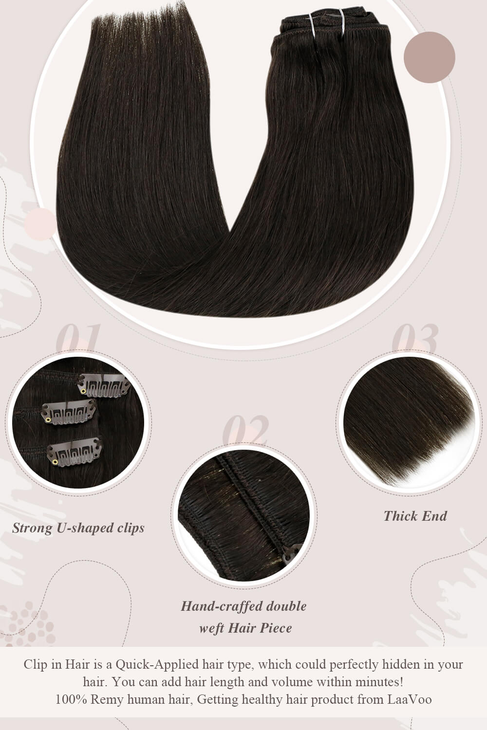 darkest brown strong clips healthy hair product