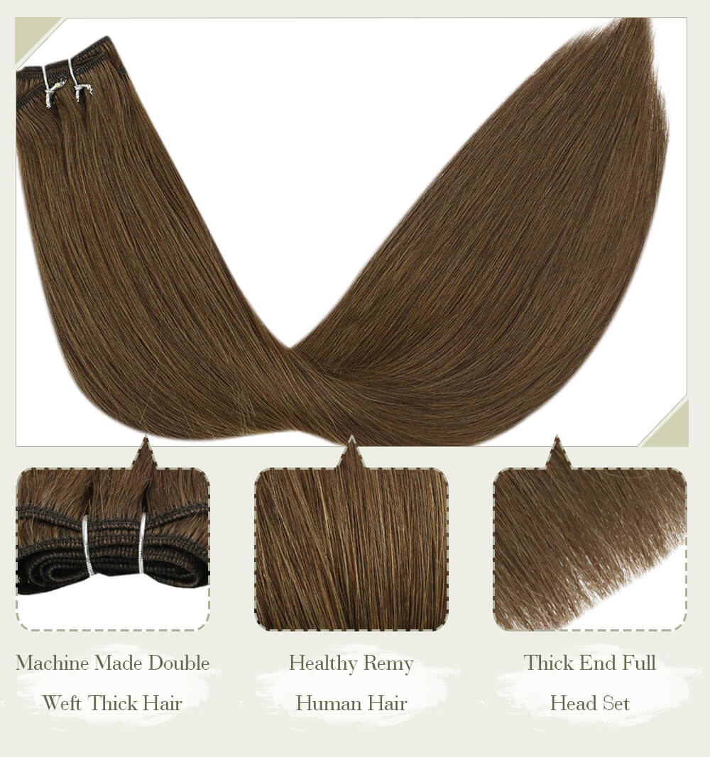 solid blonde hair fading color machine made double weft thick hair healthy remy human hair thick end full head set