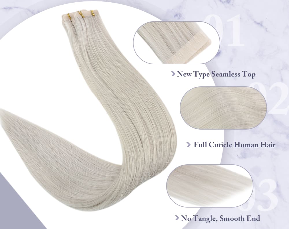 #800 laavoo ash blonde virgin tape in hair injection 100% real human hair extensions soft and silky natural human hair