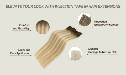 injection tape in hair extensions