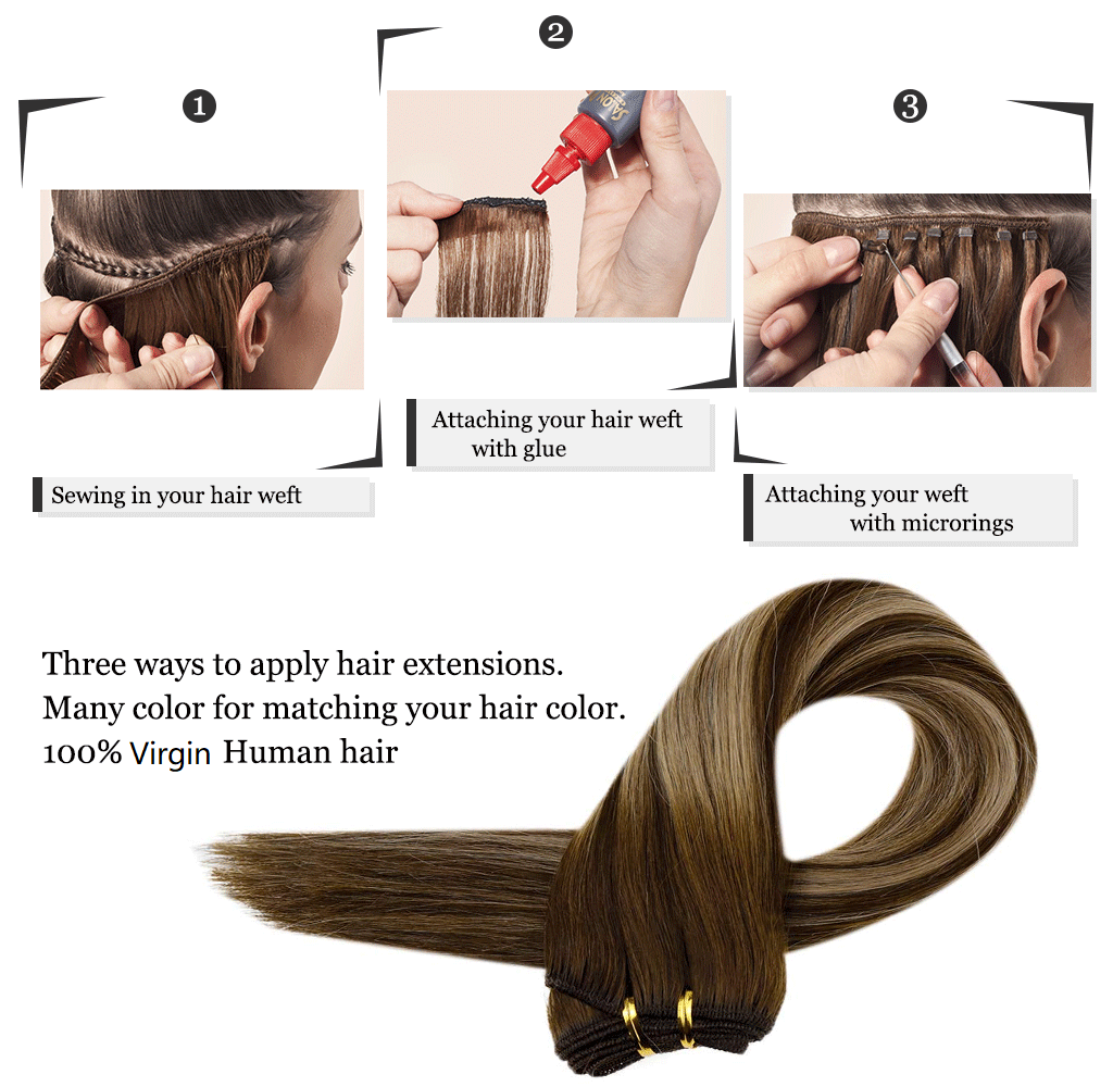 Ways to apply hair weft