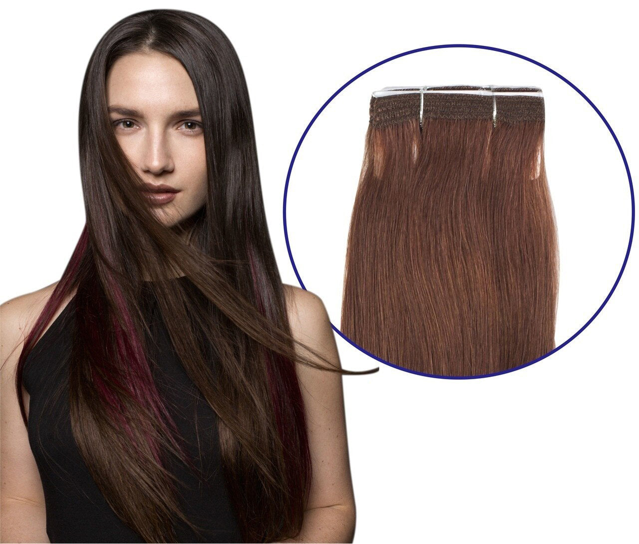 Machine hair weft