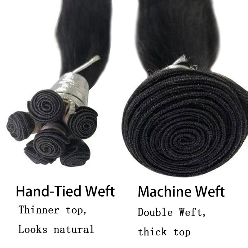 hand tied hair weft virgin human hair thinner