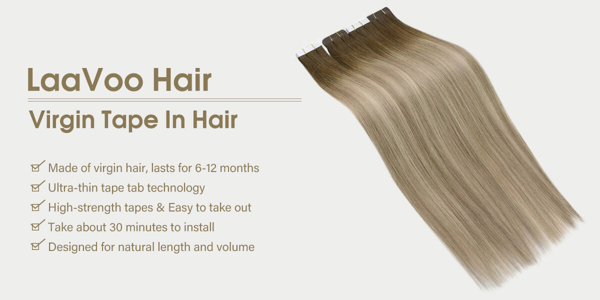 laavoo virgin tape in hair extensions