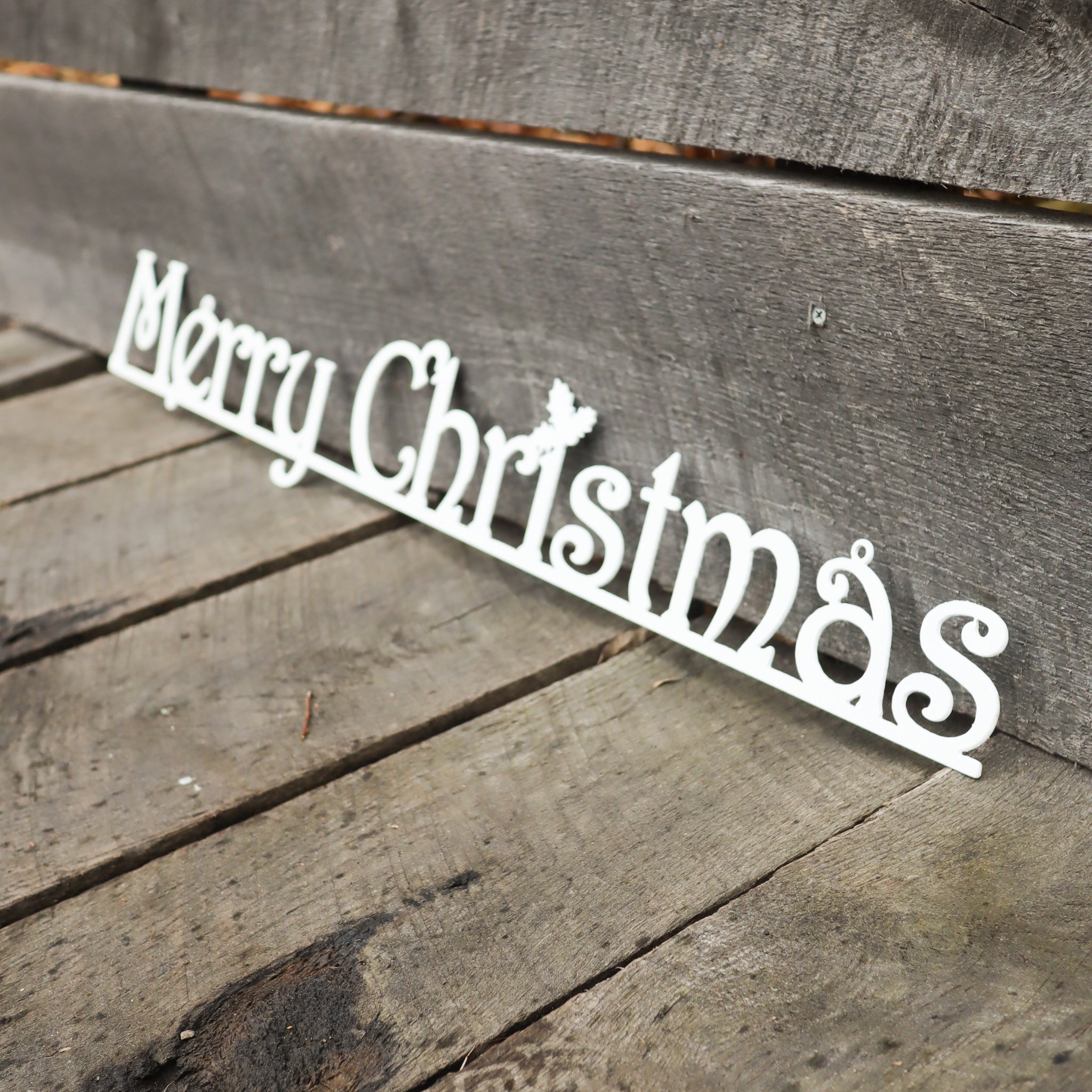 Merry Christmas Metal Sign - Holiday Wall Art Home Decor