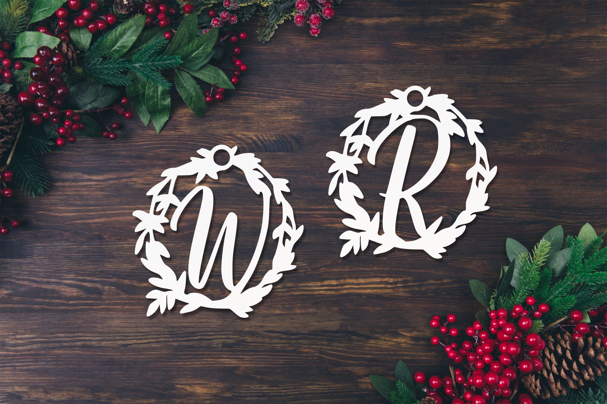 Personalized Monogram Christmas Ornament - Custom Holiday Decoration