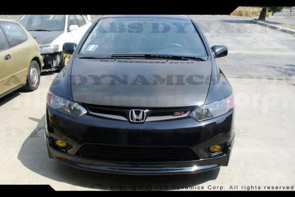  06-08 Honda Civic 2 door Hood Oem Style (carbon) 