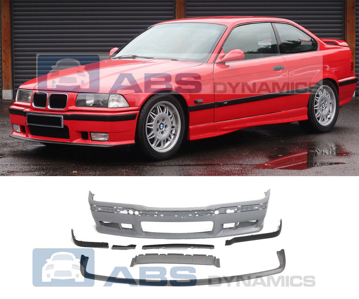  92-99 BMW E36 3-SERIES M3-STYLE FRONT BUMPER COVER W/ REMOVABLE FRONT LIP 