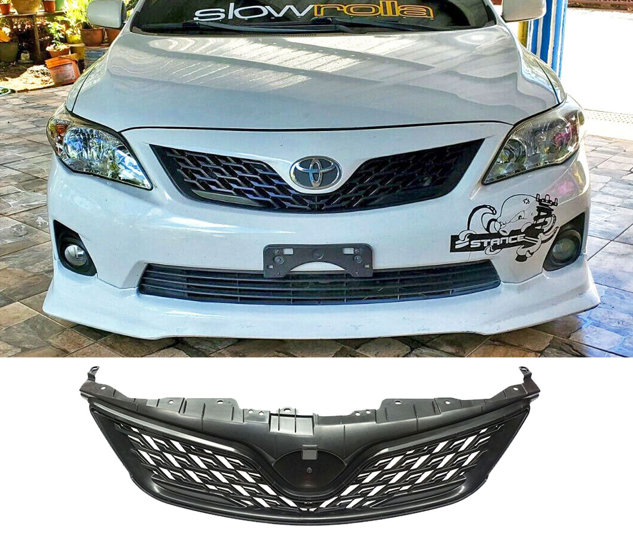  11-13 Toyota Corolla (US-Spec) Altis ZR6 JDM-Style Front Grille (PP) 