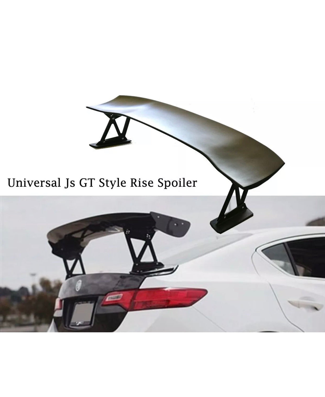  06-11 HONDA CIVIC 4DR J’S TYPE GT BLACK STYLE TRUNK REAR GT WING BOOT SPOILER PLASTIC 