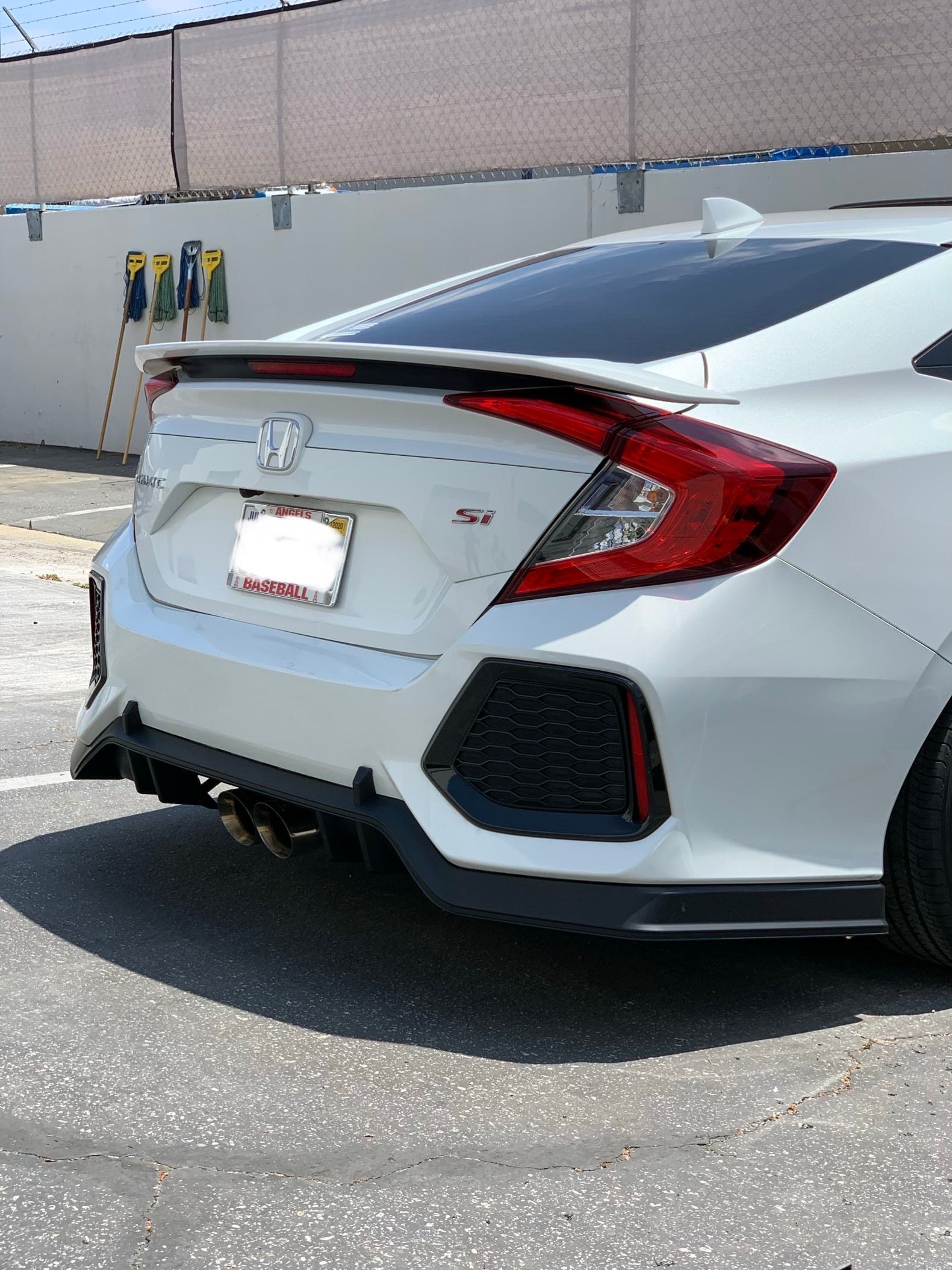  17-20 HONDA CIVIC 10 GEN 4D Si TYPE-R STYLE REAR LIP DIFFUSER PP UNPAINT () 