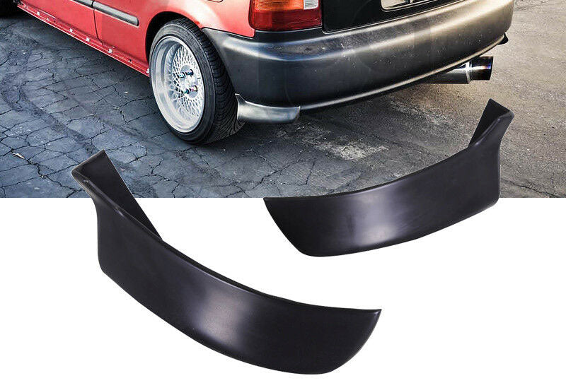  96-00 HONDA CIVIC 3DR MUGEN REAR BUMPER APRON CAP VALENCE 2PCS (PU) 