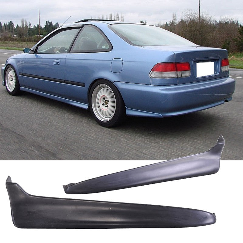  99-00 HONDA CIVIC 2DR MUGEN REAR BUMPER APRON CAP VALENCE 2PCS (PP) 