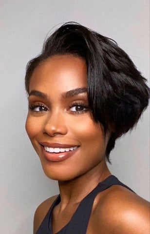 Long Pixie Cut Wig with Bangs