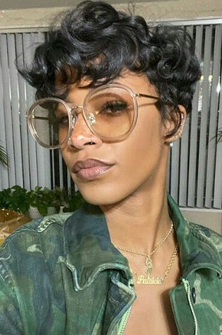 Natural Wavy Pixie Cut Wig