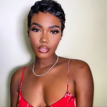 Black Close-Cut Pixie Cut Hair
