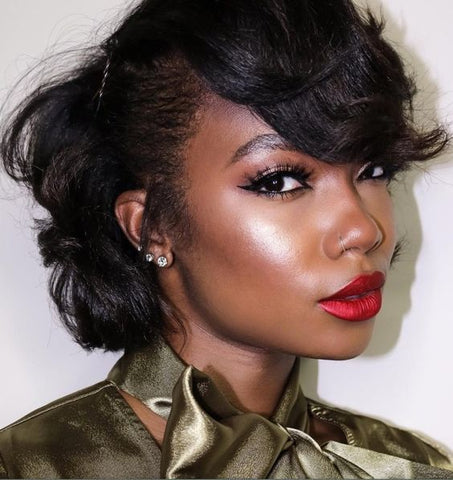 African-American Messy Pixie Cut Hair