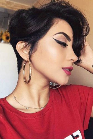 Black Pixie Buzz Cut Hairstyles