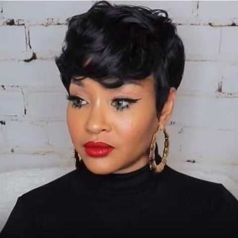 Short Pixie Cut Lace Wig Straight