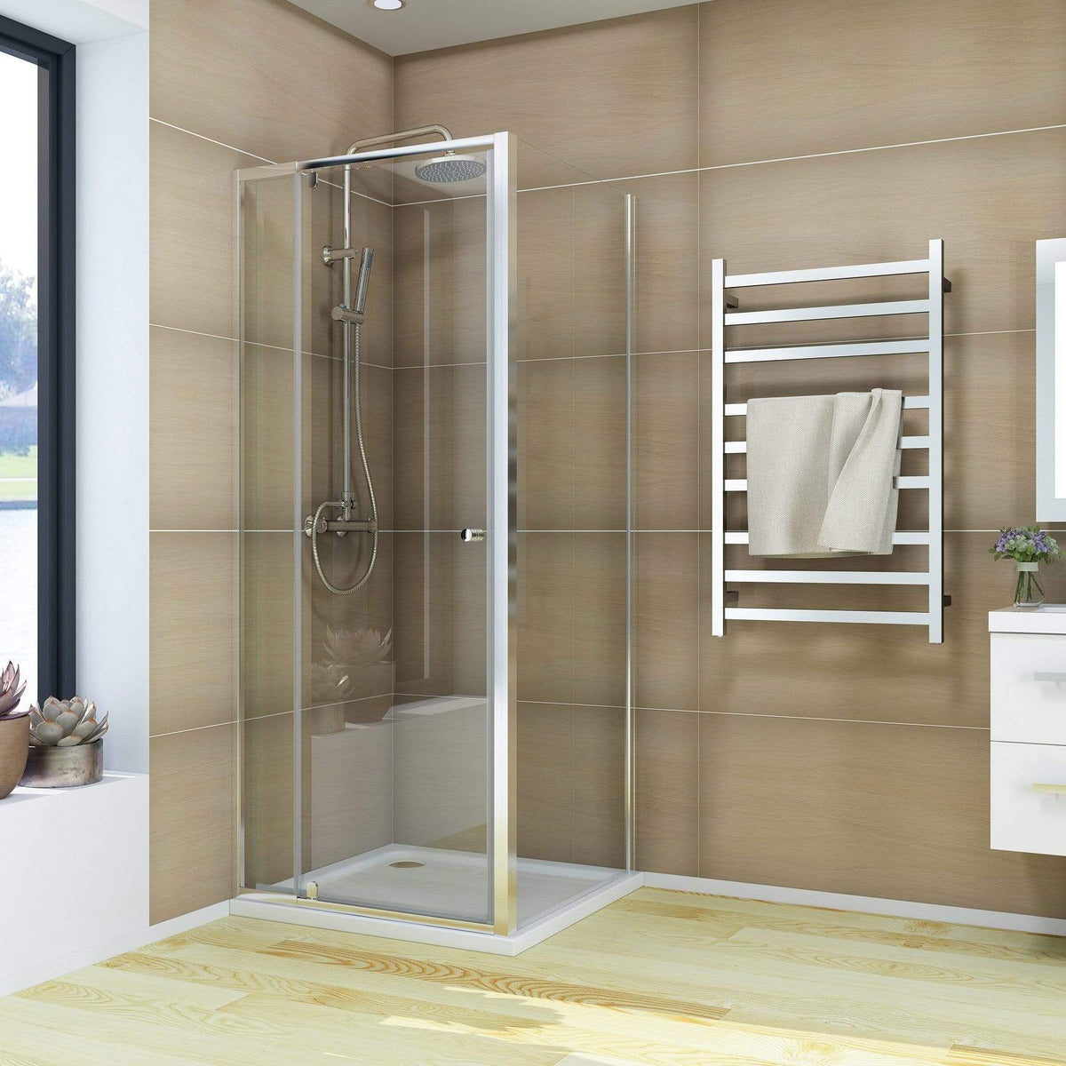 curved shower screen