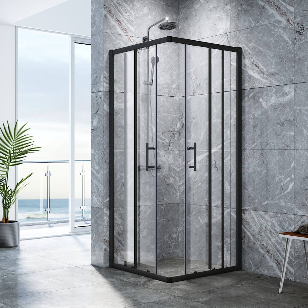 corner entry shower screen