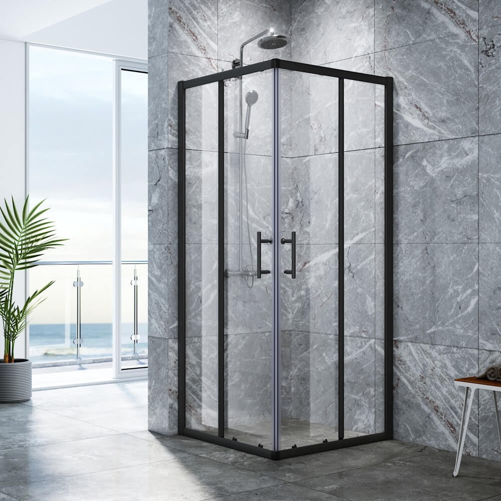 corner entry shower screen