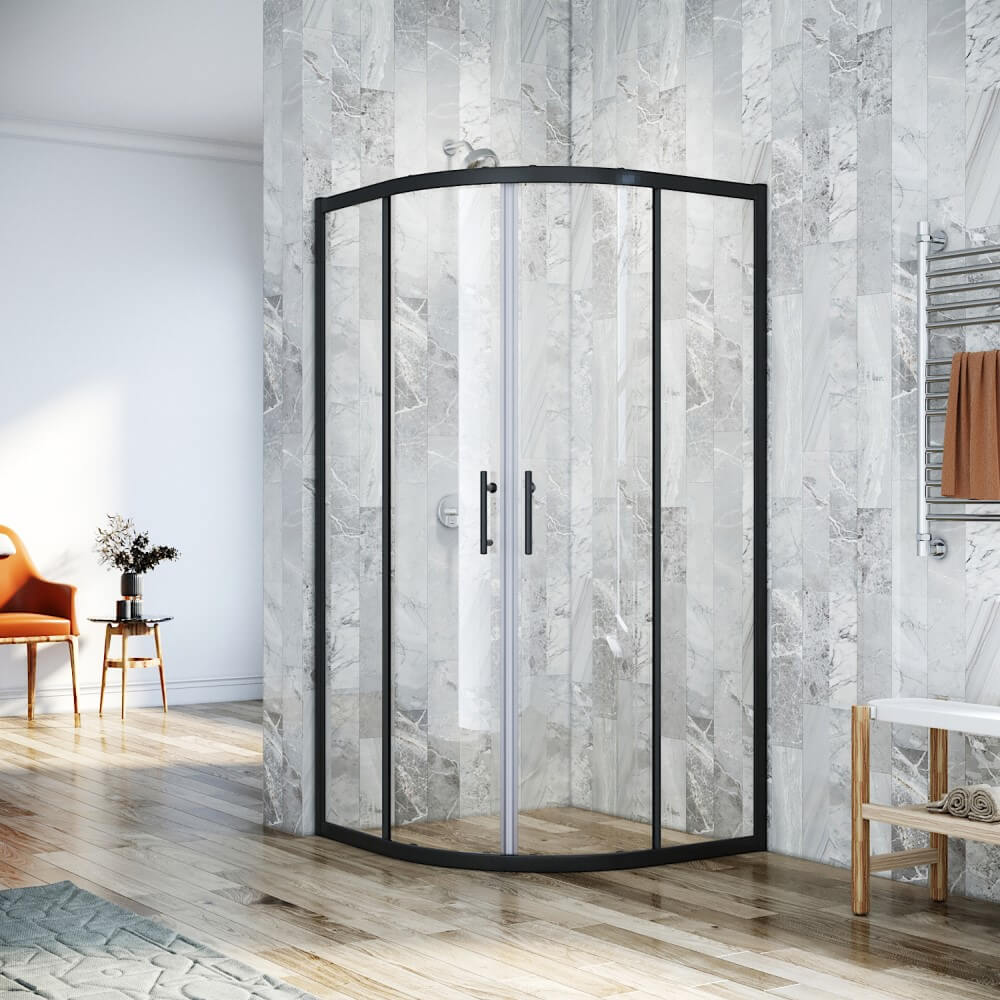 corner entry shower screen