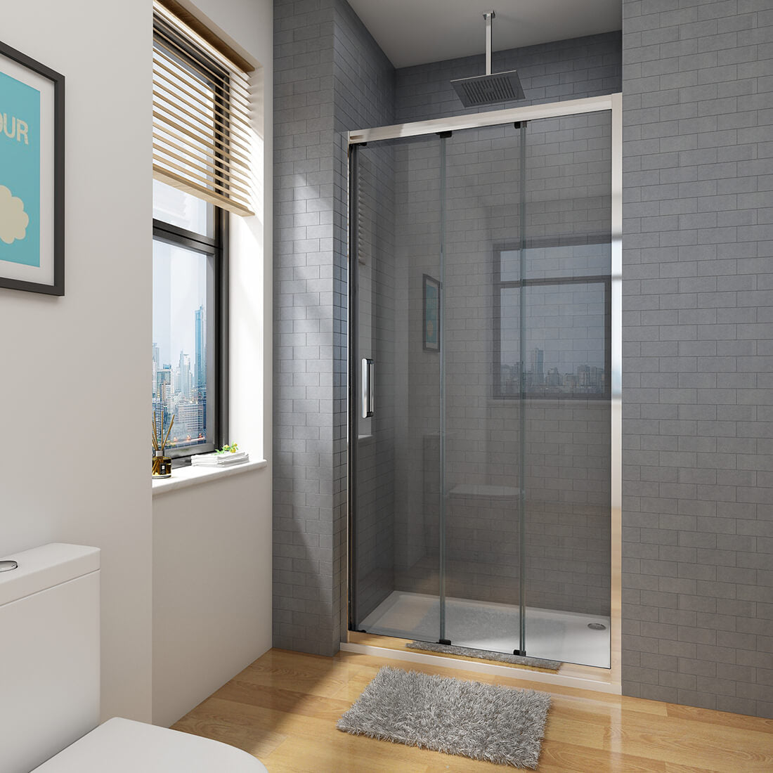 shower glass door