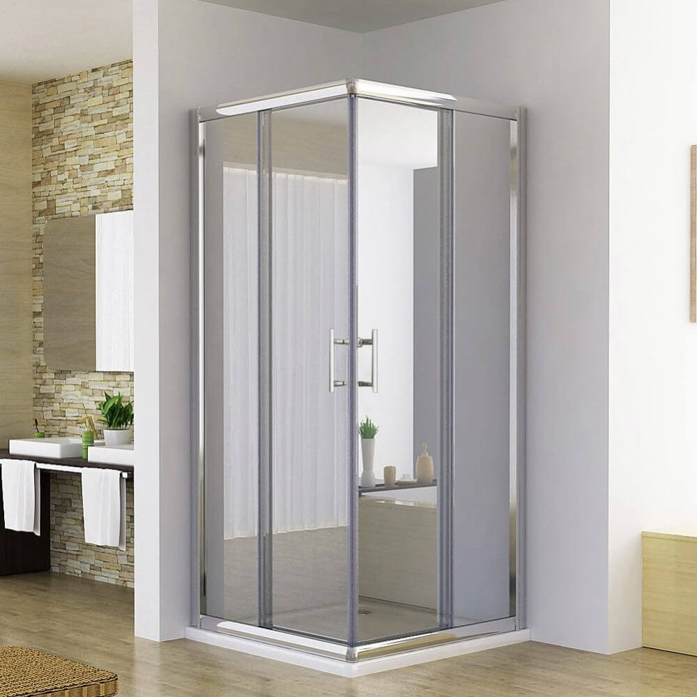 corner sliding shower screen