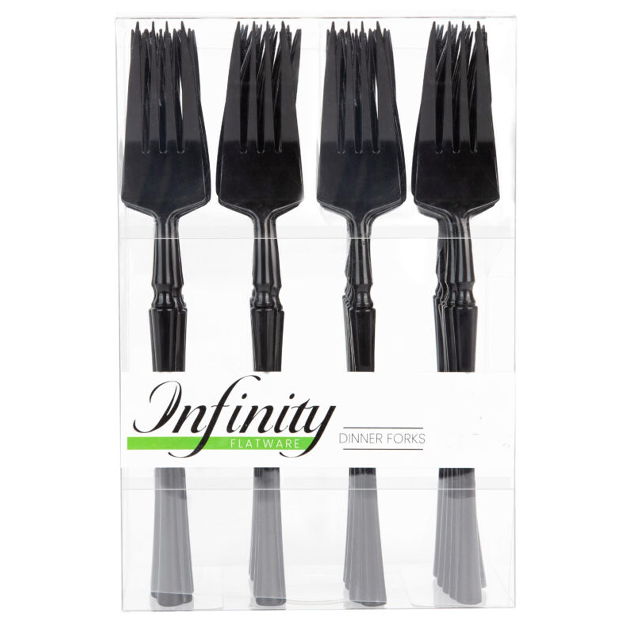 Plastic Black Infinity Flatware Collection