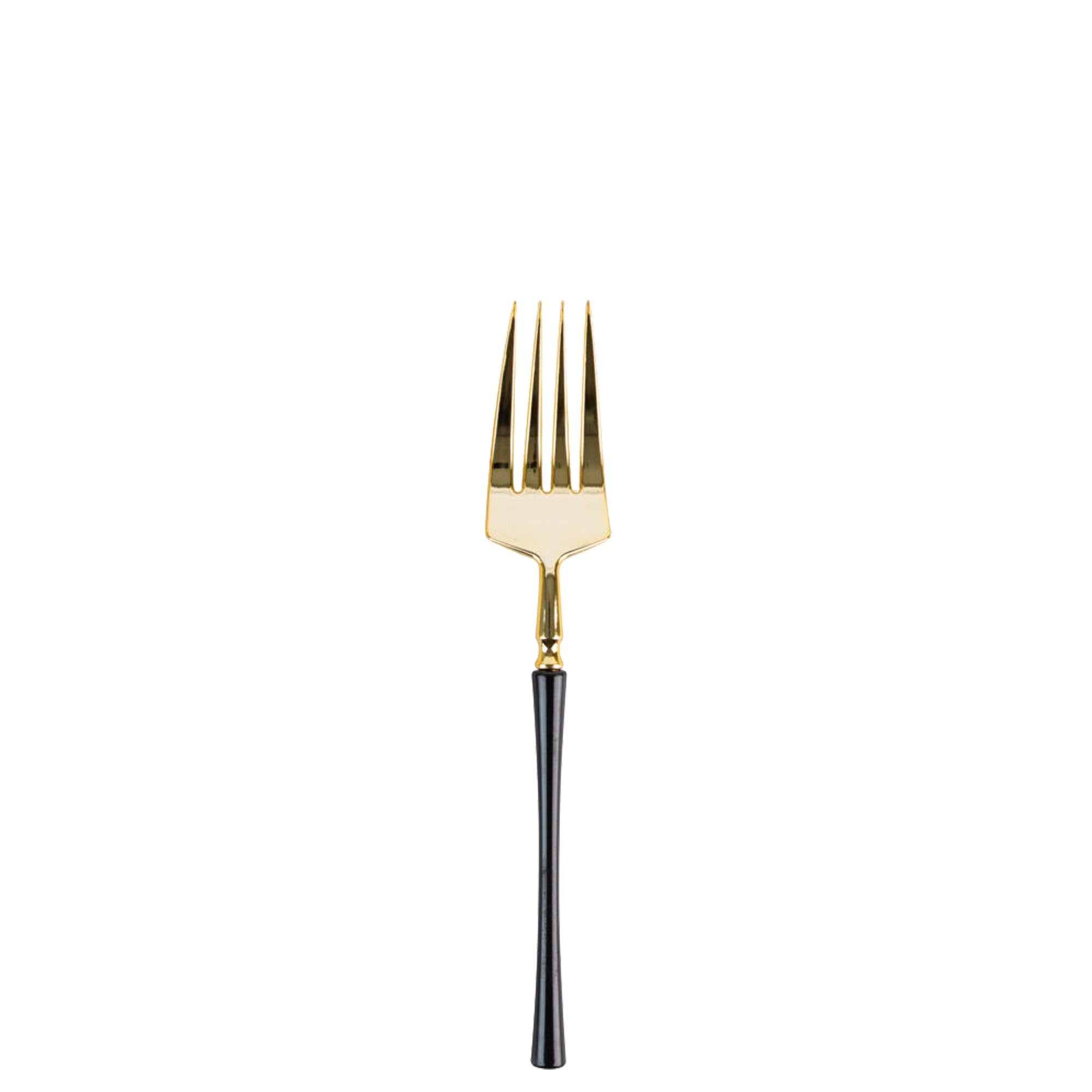 Plastic Black and Gold Infinity Flatware Collection